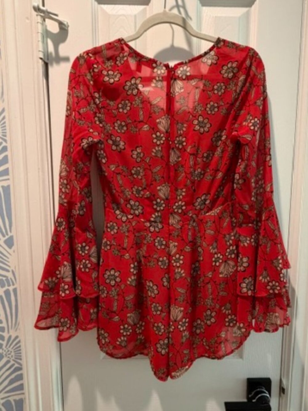 Revolve For Love and Lemons Red Pia Romper Size Small - Picture 3 of 5
